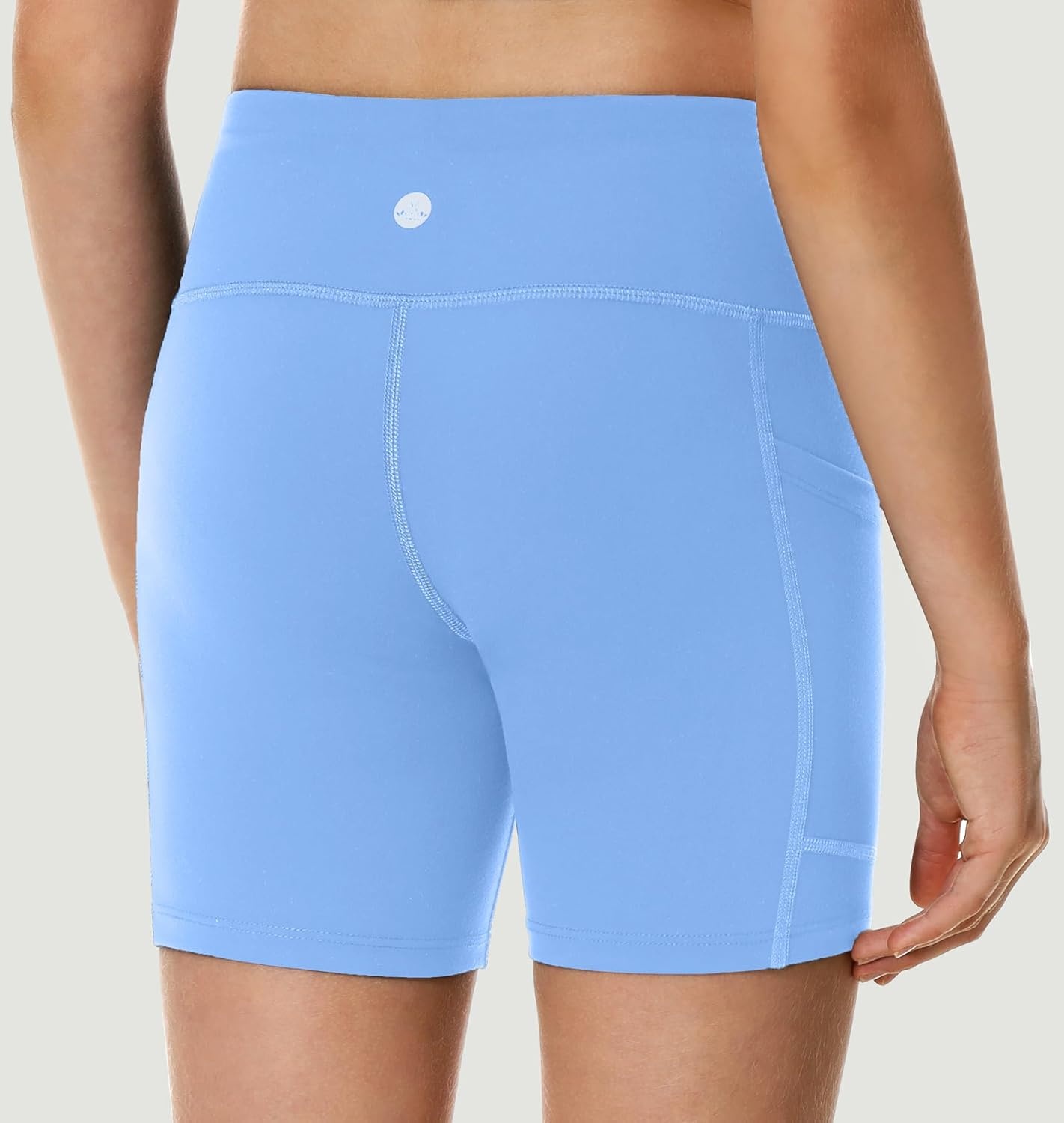 image:imageHeathyoga 5 Girls Volleyball Shorts for Teen Girls Dance Biker Shorts Kids Gymnastics Athletic SpandexLight Blue
