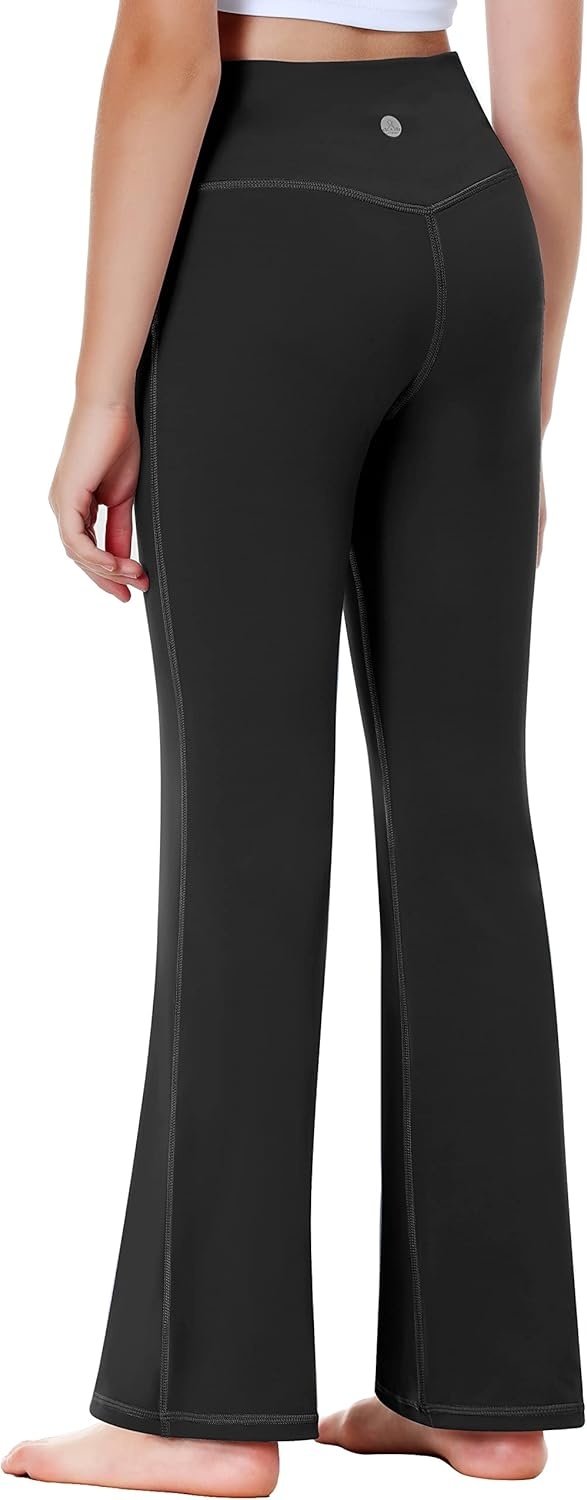 image:imageHeathyoga Girls Yoga Pants Flare Leggings for Girls Crossover Sweatpants Bootcut Dance Pants Athletic Bell Bottoms