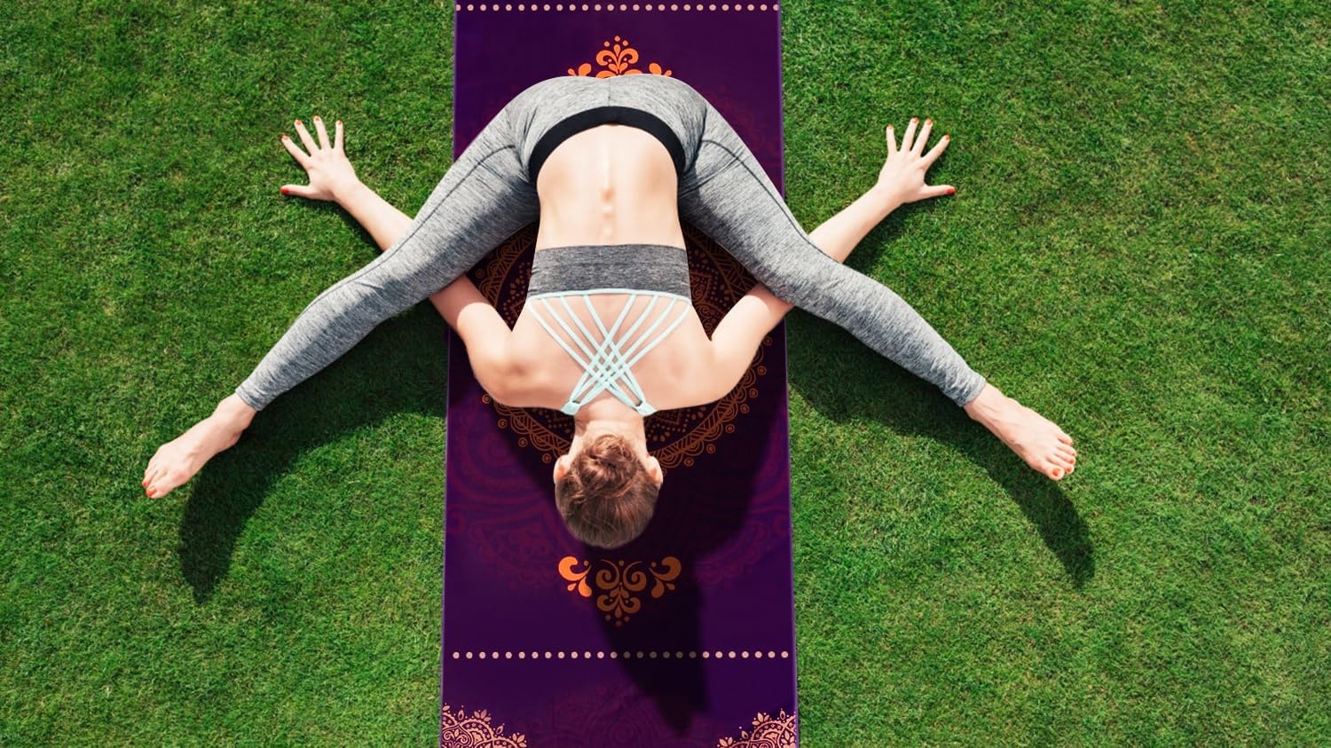 image:imageHeathyoga Non Slip Hot Yoga Towel 100 Microfiber Non Slip Yoga Mat Towel for Hot Yoga Pilates and Fitness Exclusive Corner Pockets Design Free Spray BottleUnity