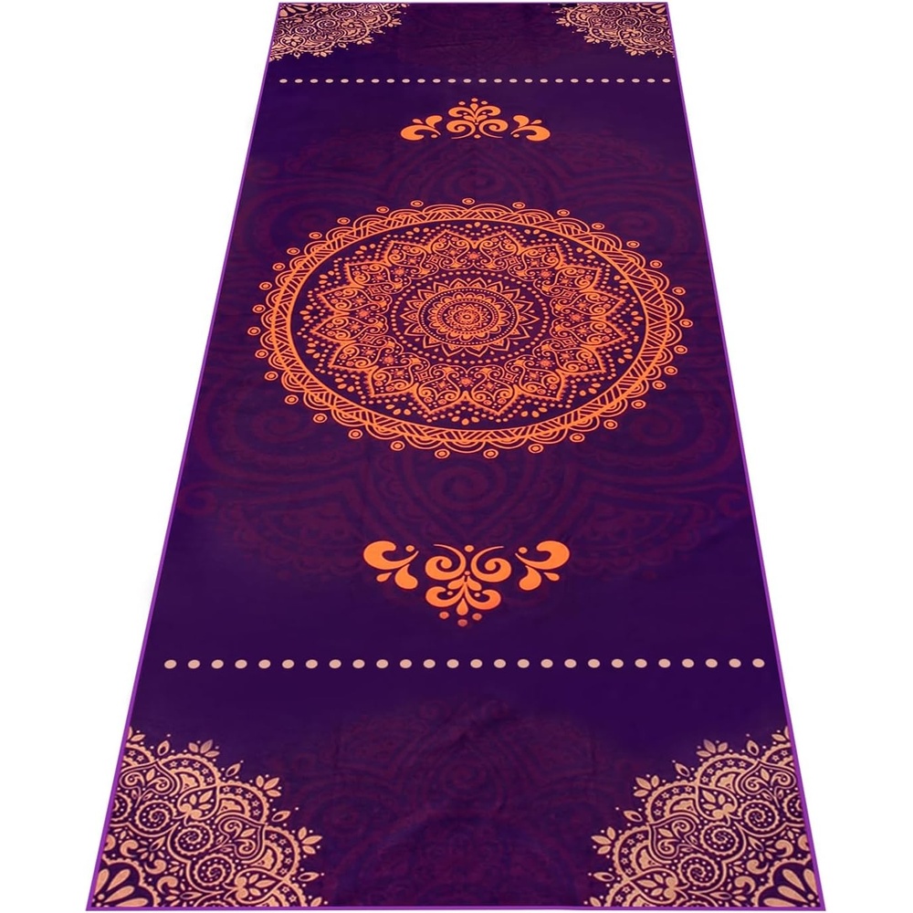 image:imageHeathyoga Non Slip Hot Yoga Towel 100 Microfiber Non Slip Yoga Mat Towel for Hot Yoga Pilates and Fitness Exclusive Corner Pockets Design Free Spray BottleUnity