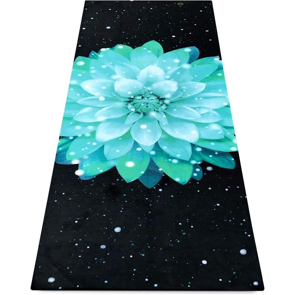 image:imageHeathyoga Non Slip Hot Yoga Towel 100 Microfiber Non Slip Yoga Mat Towel for Hot Yoga Pilates and Fitness Exclusive Corner Pockets Design Free Spray BottleLotus