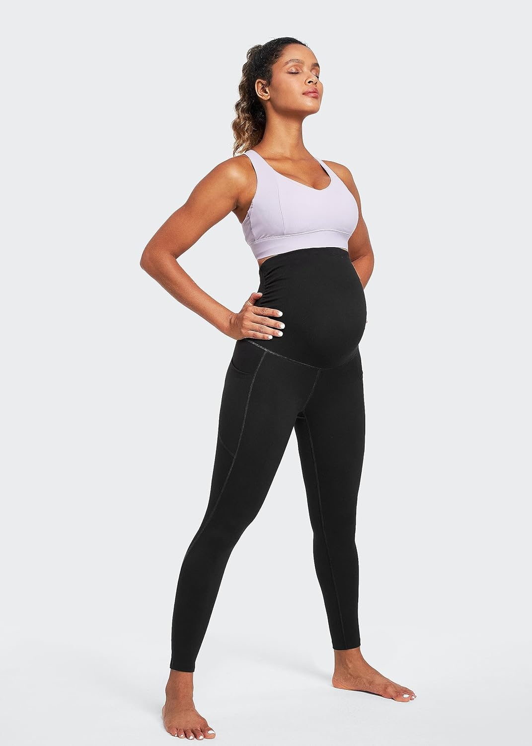 image:imageHeathyoga Maternity Leggings with Pockets Pregnancy Yoga Pants for Womens Workout
