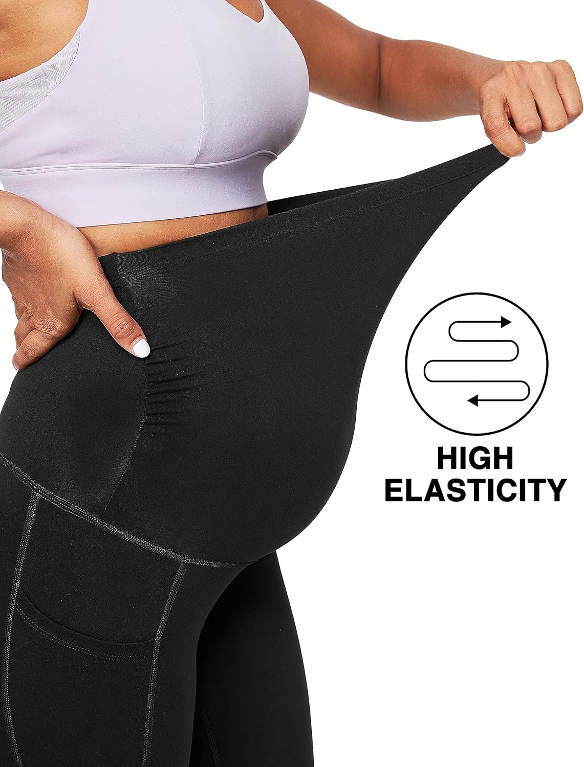 image:imageHeathyoga Maternity Leggings with Pockets Pregnancy Yoga Pants for Womens Workout