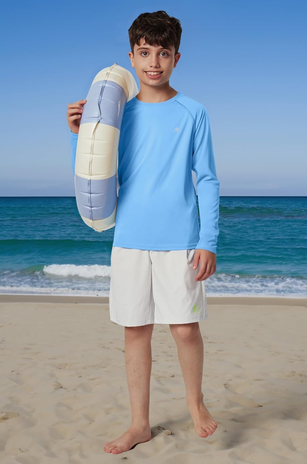 image:imageHeathyoga Boys Rash Guard UPF 50 Swim Shirt UV Sun Protection Hooded Long Sleeve
