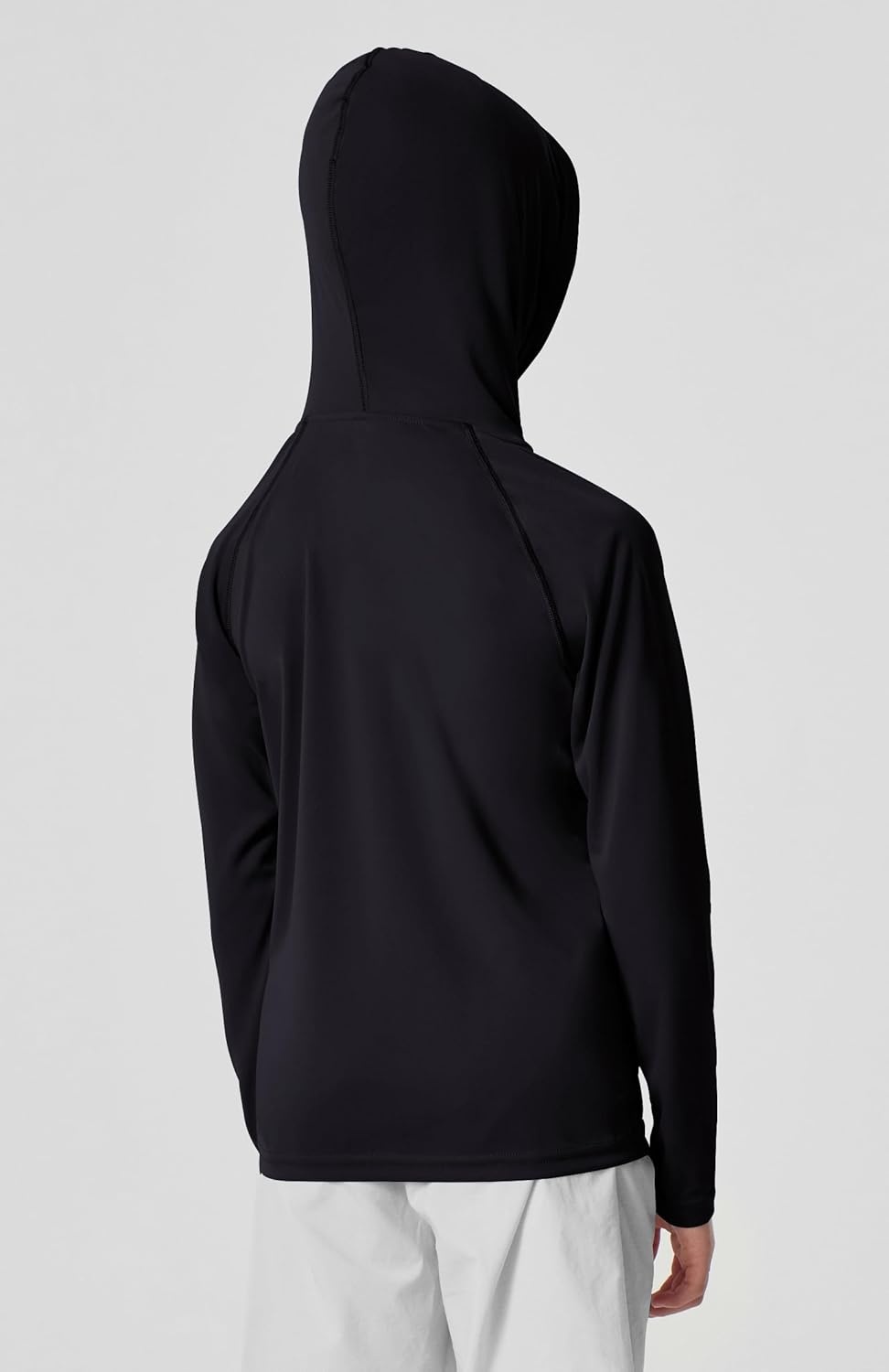 image:imageHeathyoga Rash Guard for Boys Swim Shirt UPF 50 UV Sun Protection Hooded Fishing Shirt with Pocket for Toddler KidHoodie Black